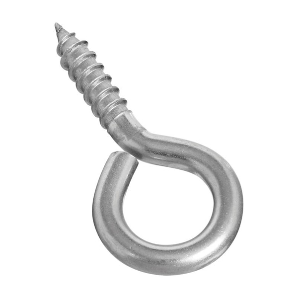 National Hardware 0.22 in. D X 2-3/16 in. L Polished Stainless Steel Screw Eye 75 lb. cap. 1 pk N220-467 - main